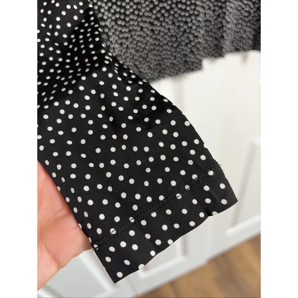 M.M.LaFleur Polka Dot Long Sleeve‎ Top Womens Size S Black White Juliana Dress - Image 3