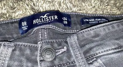 Hollister Grey/black ripped Jeans - Image 6