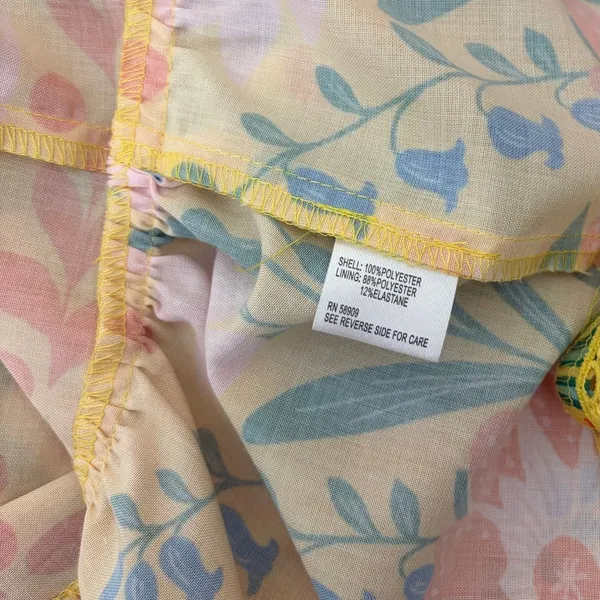 NWT!! CHELSEA & VIOLET Cecily Maxi Dress Yellow Floral Vacation Tiered X-Small - Image 11