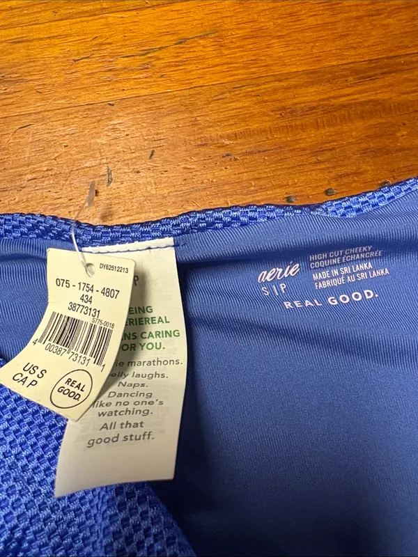 Aerie Electric Blue Cheeky Bikini Bottom - Image 5