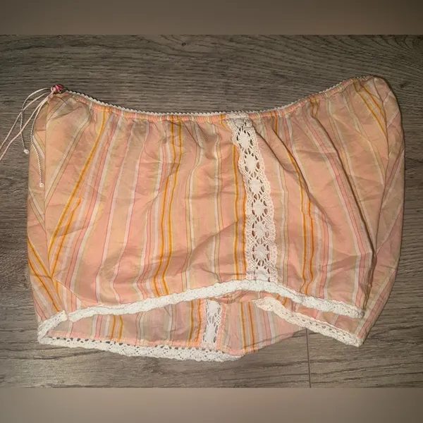 Victoria’s Secret 2000’s Y2K Orange Sherbet Lace Low waist Lounge Shorts L - Image 5