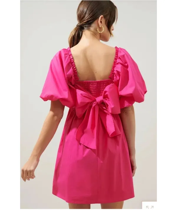 Marion Puff Sleeve Dress - Image 4