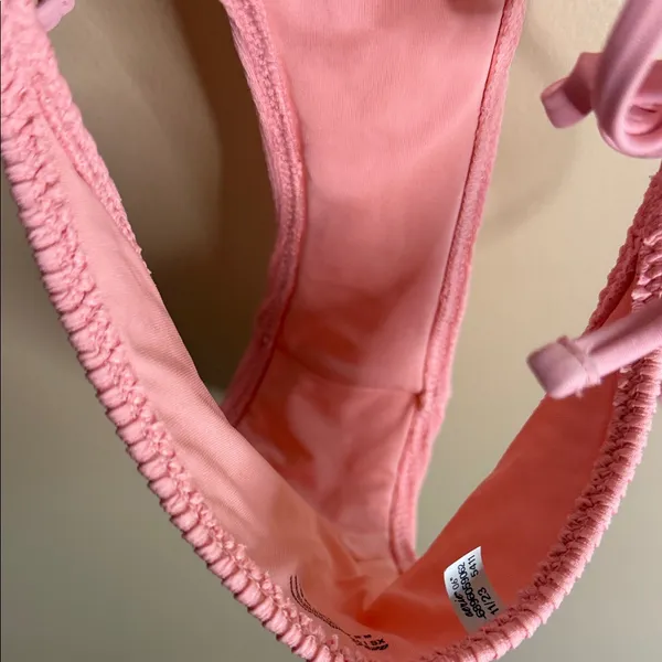 aerie Pink Ribbed Tie-Side Bikini Set - Image 10