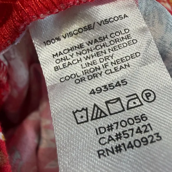 LOFT Red Coral Floral Wide-Leg - Image 5
