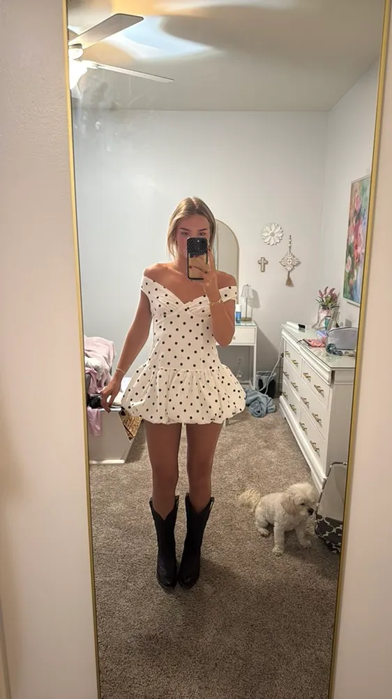 nwt Peppermayo polka mini dress  - Image 4