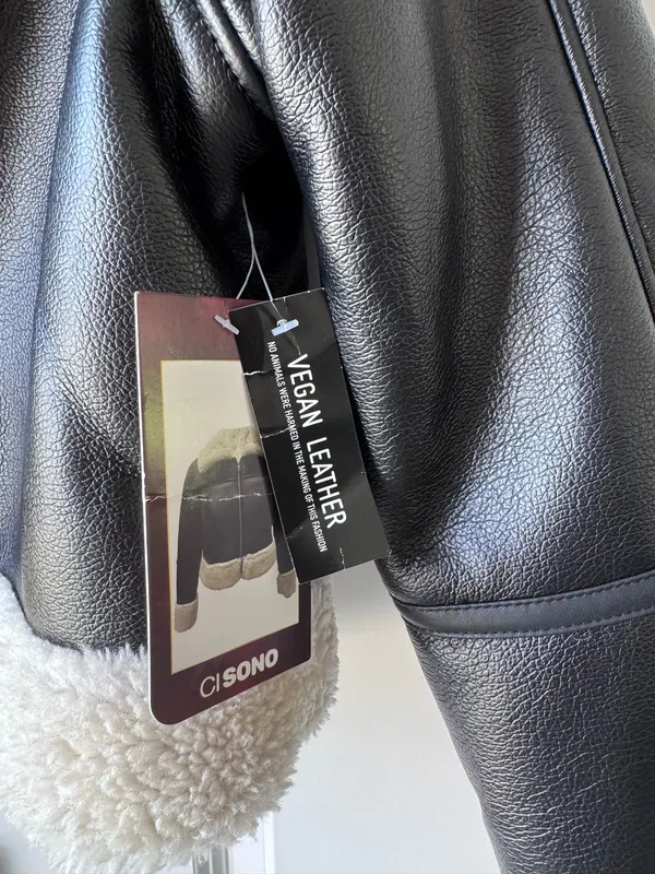 Statement Vegan Leather Aviator Jacket from Ci Sono - Image 4
