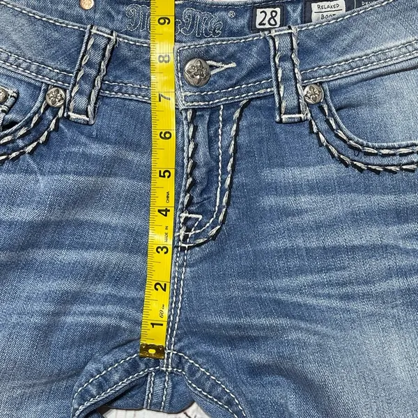 Miss Me Loose Saddle Stitching Bootcut Jeans - Image 10