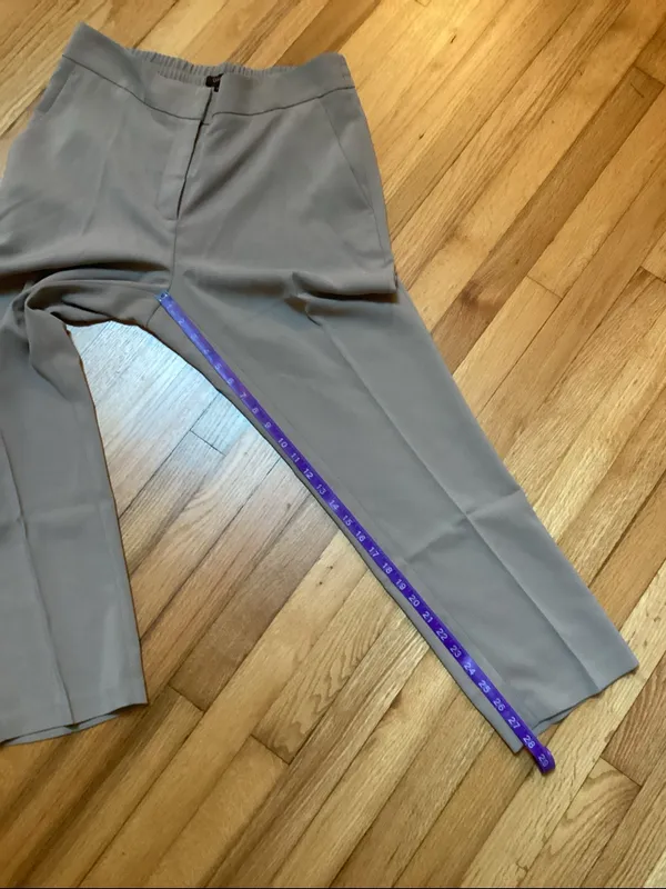 NWT Quince Stretch Crepe Ankle Pants Size 14 Morel Gray - Image 10