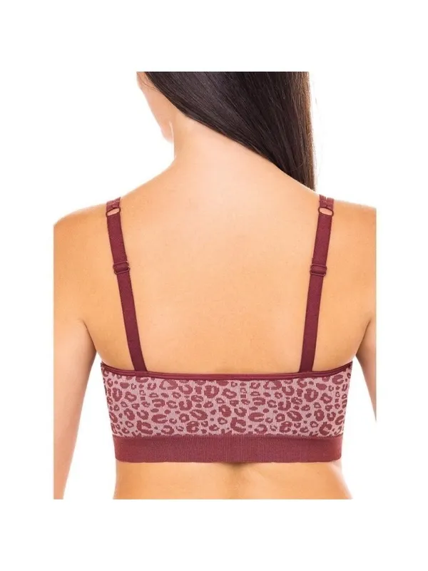 Kindly Yours caged v-neck seamless leopard print bralette size XXL - Image 2