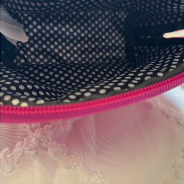 Caboodles Metallic Croc-Embossed Wristlet Cosmetic Bag in Fuchsia - Image 4