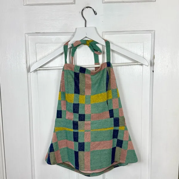 Anthropologie Eva Franco Mod Plaid Halter Top W2311 Sz XS - Image 3