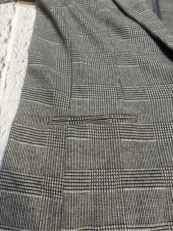 NWOT Old Navy Gray Glen Plaid‎ Open-Front Blazer - Image 9
