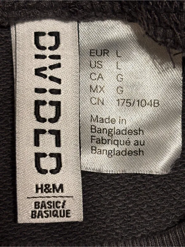 H&M Divided women’s Dark Gray Tracksuit Top is L and Pants are M Athleisure - Image 4