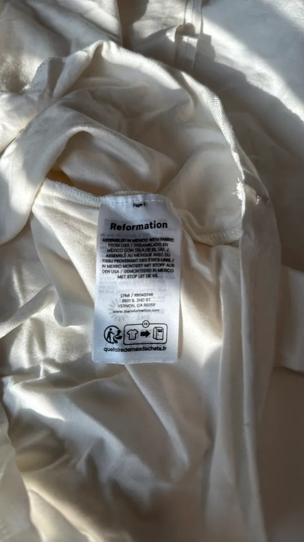 Reformation Avery Knit Top fior de latte - Image 4