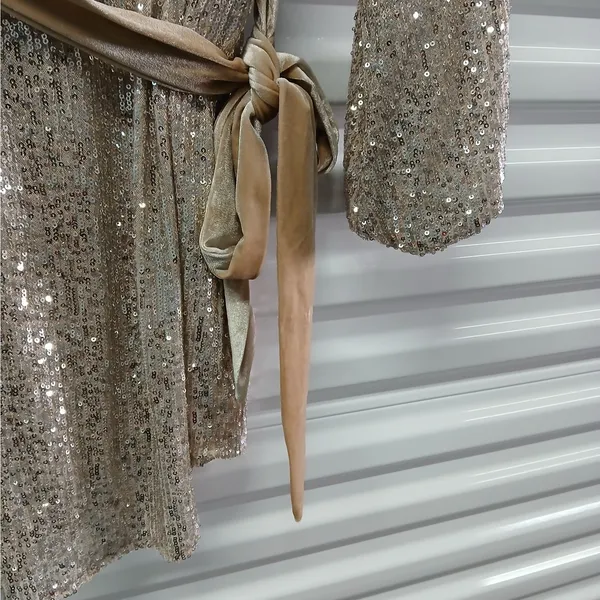 Dress Forum Sequin Dress Women Small Gold Formal Evening Cocktail Party Wedding - Image 6