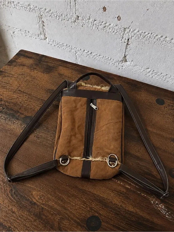 UGG Australia Genuine Shearling Suede 3-in-1 Convertible Bag Backpack Crossbody - Image 7