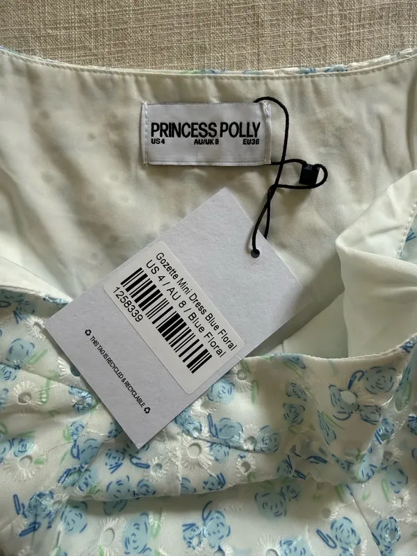 Blue and White Princess Polly Dress - Image 7