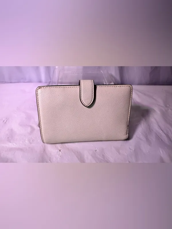 kate spade Pale Pink Saffiano Leather Zip Wallet with Gold Logo - Image 2