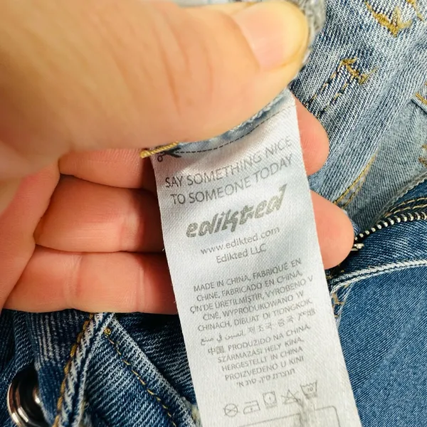 Edikted Light Blue Denim Jeans - Image 6