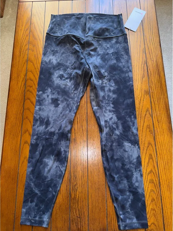 Lululemon Align High Rise 28” Diamond Dye Pitch Grey Graphite Grey Size 12 NWT - Image 3