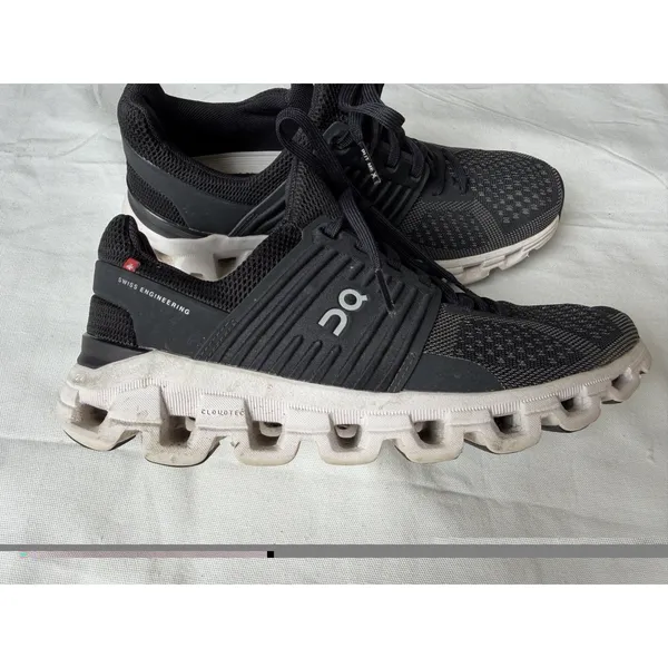 On Cloud Women's Black Gray White Mesh Running Athletic Gym Shoes Sneakers Sz‎ 7 - Image 5