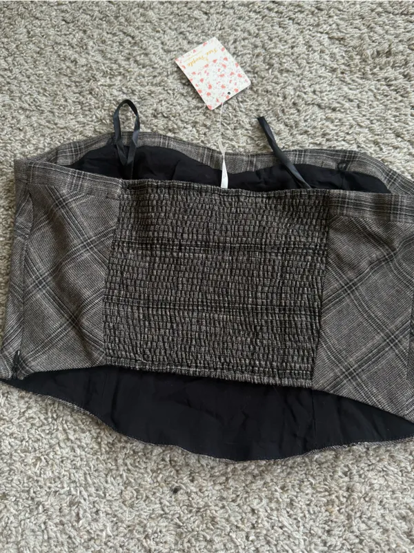 Free People NEW Out West Plaid Corset Top - Image 4