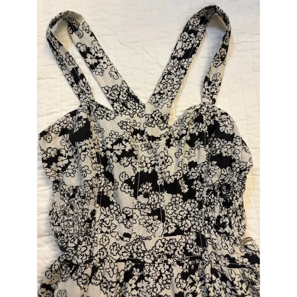 Anthropologie Linen-Blend Cut-Out Floral Midi Dress NWT XS - Image 8