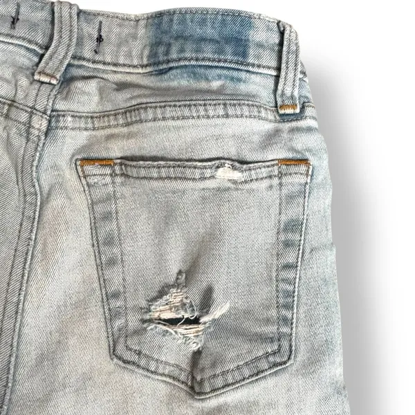 Abercrombie & Fitch Simone High Rise Slim Jeans Distressed Light Wash Raw Hem 25 - Image 8
