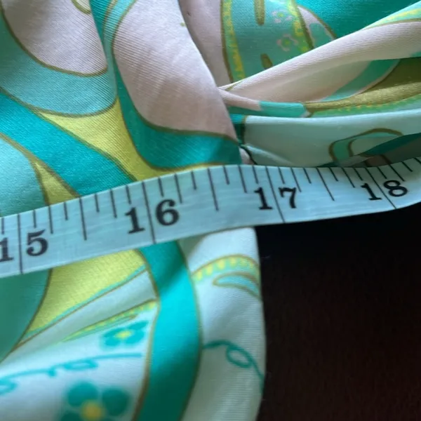 Zara Sea Green 70s Printed Retro Holly Crop Top - Image 8