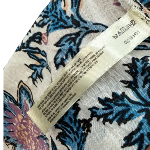 Anthropologie Celandine Straight Neck Tiered Floral Smocked Mini Dress XL - Image 14