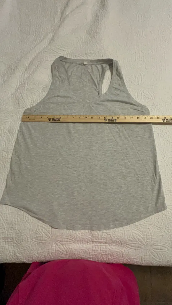 Lululemon Love Tank 14 Heathered Core Light Grey Racerback Pima Soft Athleisure - Image 5