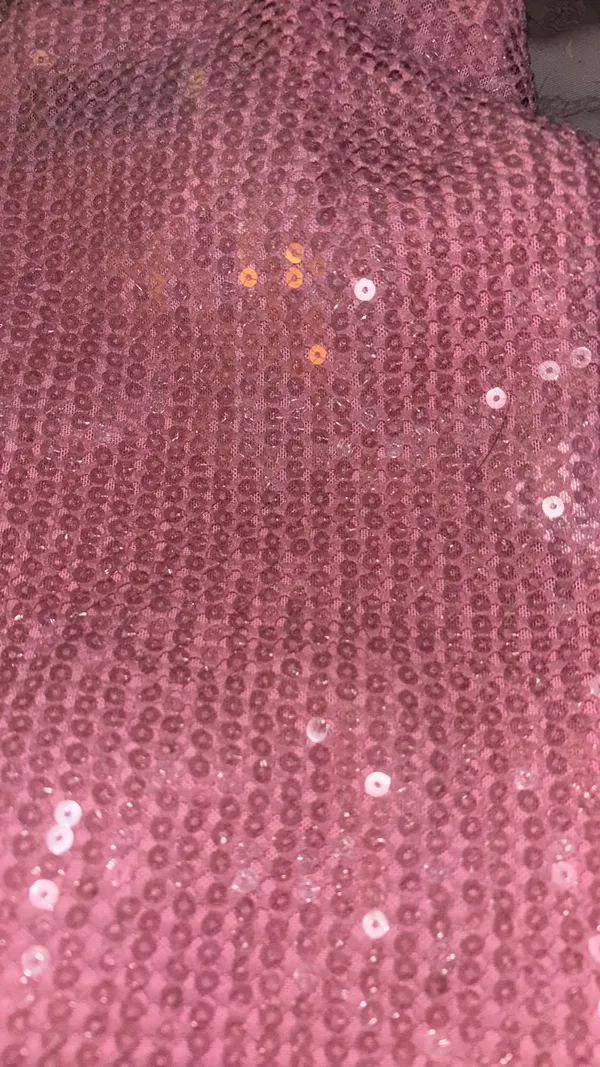 White Fox Boutique Sequin Mini Skirt Pink - Image 3