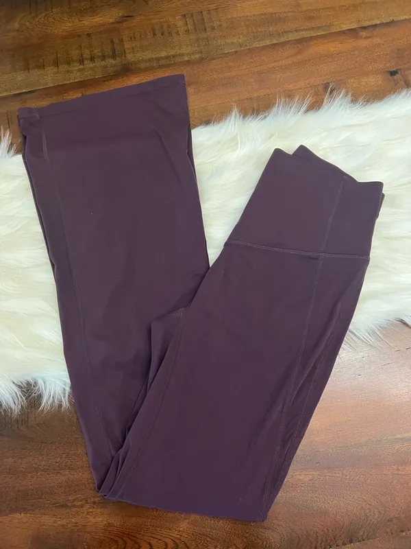 Halara UltraSculpt High Waisted Tummy Control Flare Leggings Nights Purple Small - Image 8