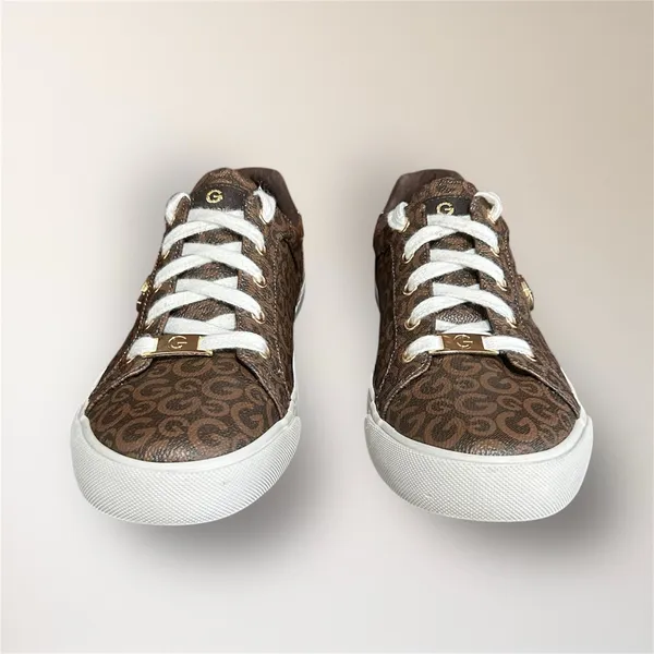 GBG Los Angeles 8.5M Brown Gold Monogram Sneakers‎ Metal Logo GGONARINJR Casual - Image 7