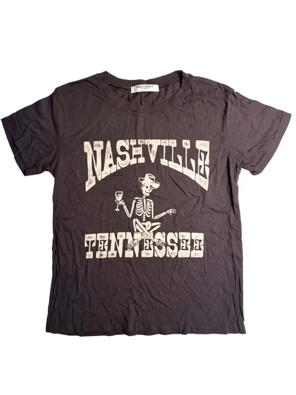 Project Social T Nashville Skeleton Easy Fit Tee Black XS NWOT - Image 2