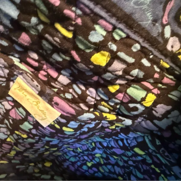 Vera Bradley Tote Indigo Pop‎ Toggle Closure Blue Flower Book Shoulder Beach Bag - Image 6