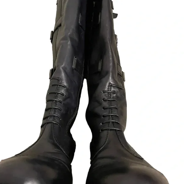 ✨ Vince‎ Camuto Fivvy Black Leather Riding Boots Women’s Size 6 ✨ - Image 4