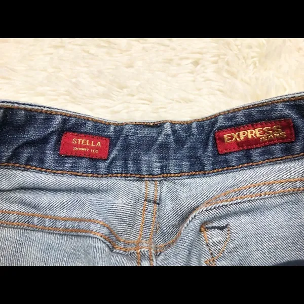 Express‎ Stella Skinny Leg Destructed Jeans Size 4 - Image 6
