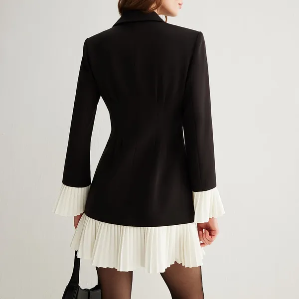 Commense V-Neck Two-Tone Pleated Button Dress size XL - Image 2