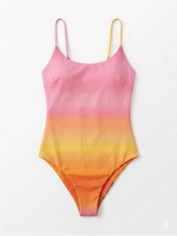 NWT Maaji Reversible Floral & Ombre One Piece Swimsuit Size Small - Image 2