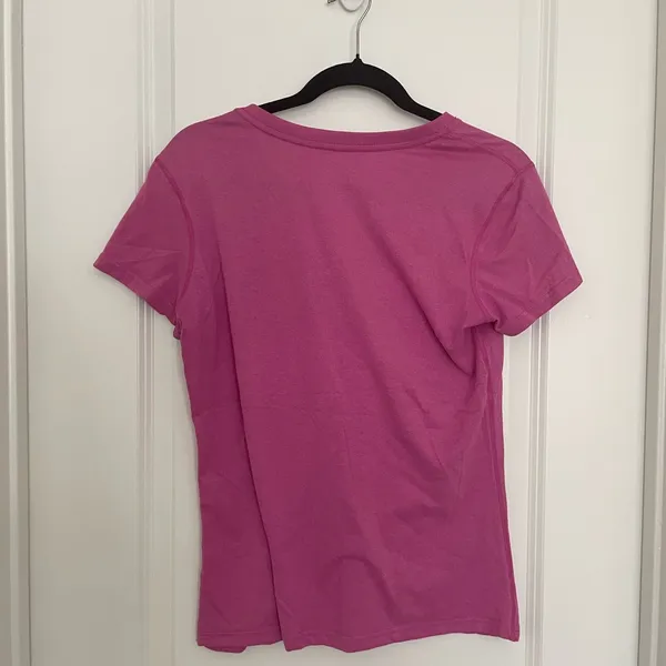 Nike Women's Vivid Pink Dri-FIT Short Sleeve Tee - Image 2