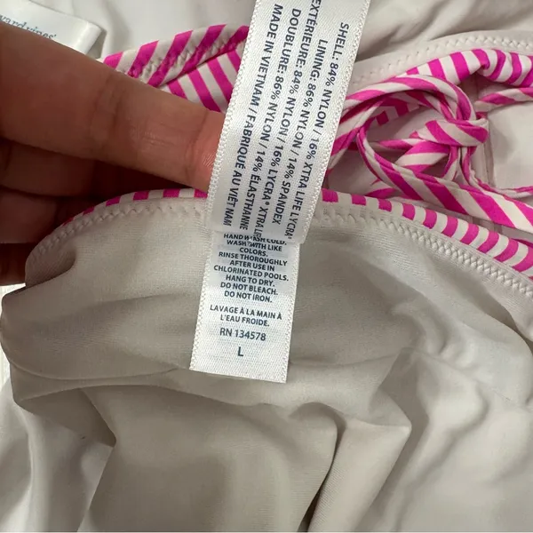 Vineyard Vines Striped Sconset Pink Bikini Set 019 - Image 6