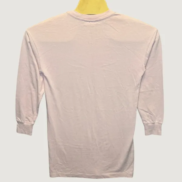 2053 | Tna Aritzia Cotton Long Sleeve Crew Neck Slim Fit Tee Pink Womens‎ XS - Image 2
