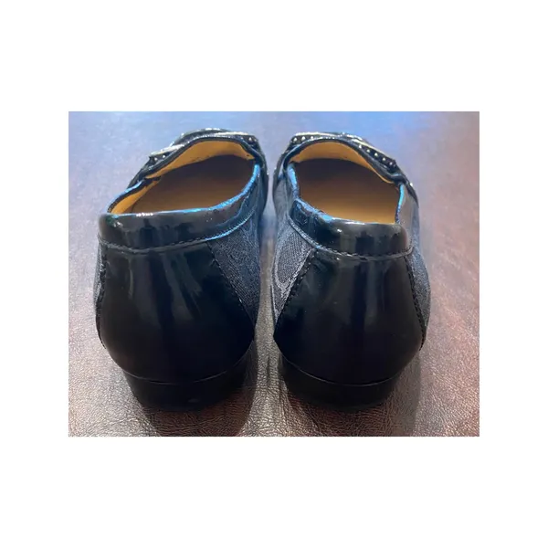 Coach Ella Loafers 5B Black Signature C Patent Horse Bit Y2K Quiet Luxury Staple - Image 3