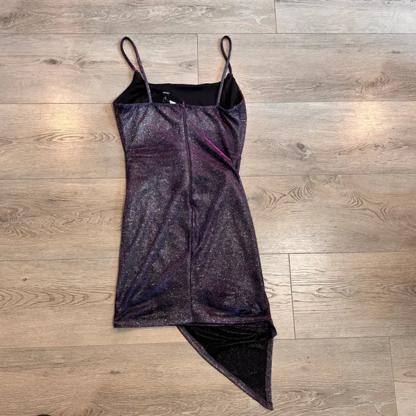 Windsor Dress Size Small S‎ Purple Sparkle Metallic Mini Cocktail Party Bodycon - Image 2