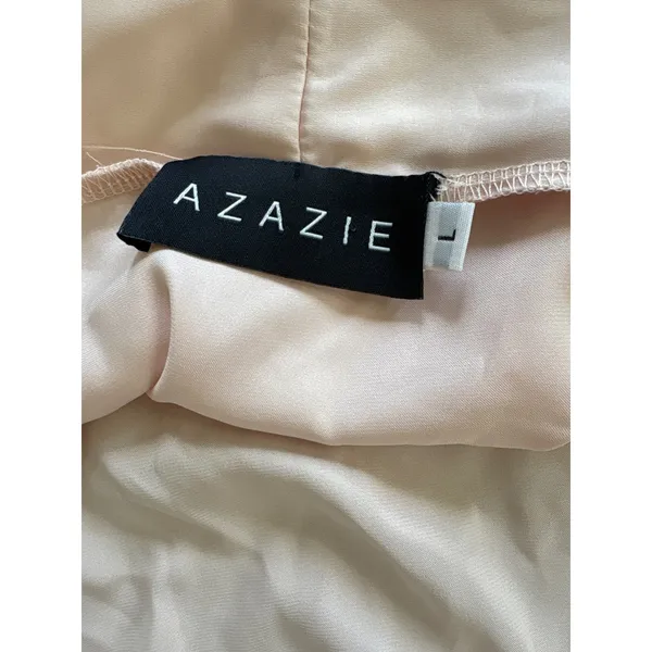 Azazie Womens Blush Pink Satin Wrap Robe Size Large Bridal Loungewear RN155143 - Image 5