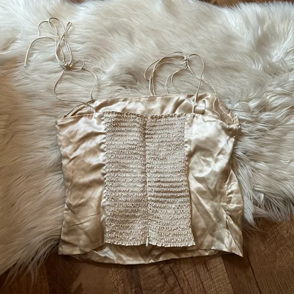 Reformation | Lucrezia Silk Top Ivory - Image 8