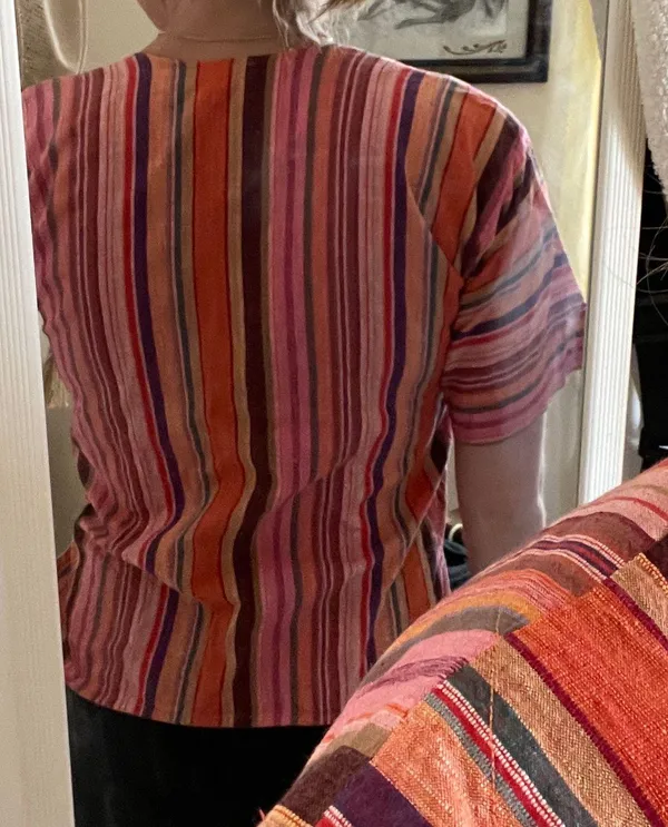 Linen Boho Hippy Tie Shirt Size M - Image 4