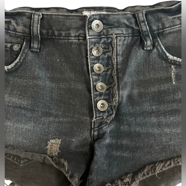 Free People Women’s Shorts Black Jeans Size 26 - Image 5
