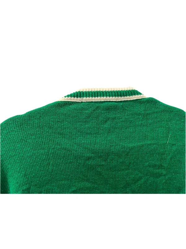 Jolt Bah Humbug Green Ugly Christmas Sweater Dog Santa Hat Women's Medium Sequin - Image 6